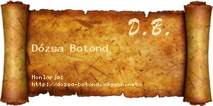Dózsa Botond névjegykártya