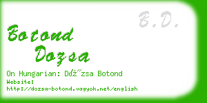 botond dozsa business card